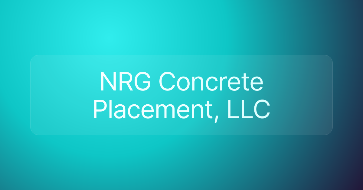 NRG Concrete Placement, LLC