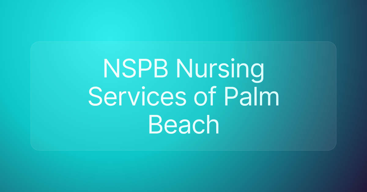 NSPB Nursing Services of Palm Beach