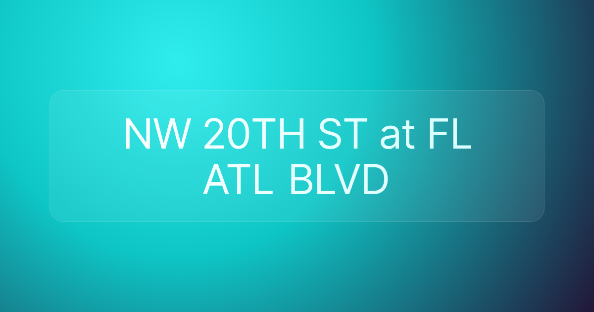 NW 20TH ST at FL ATL BLVD