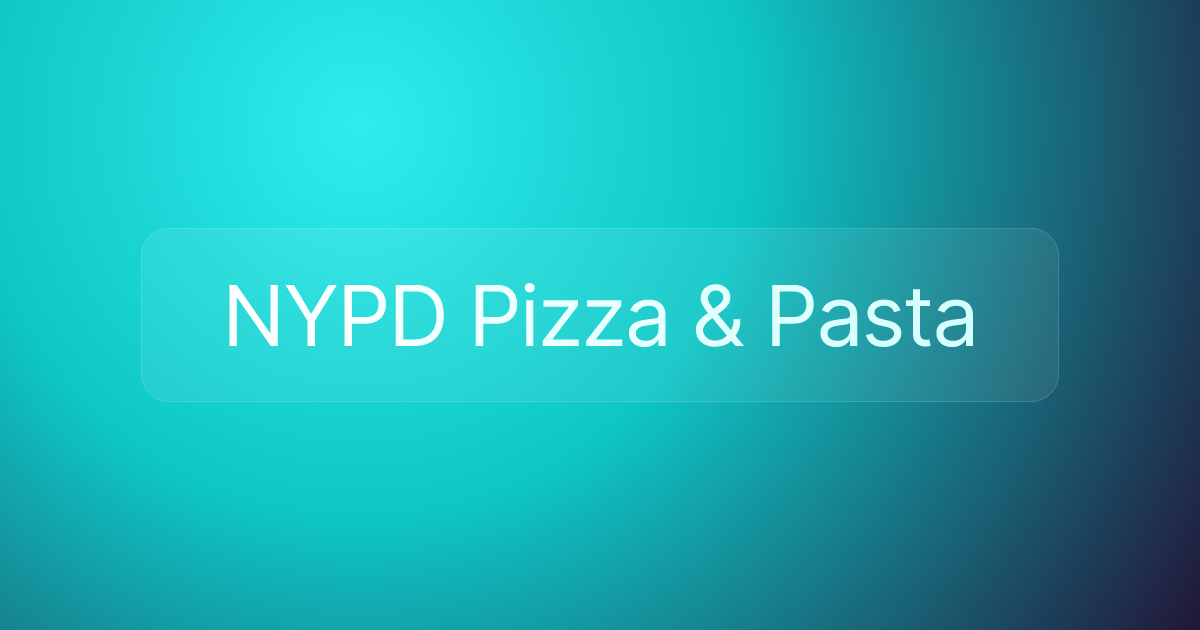 NYPD Pizza & Pasta