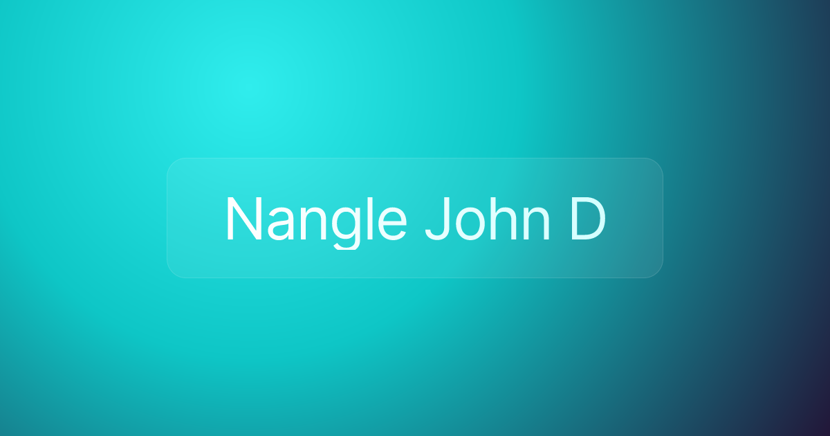 Nangle John D