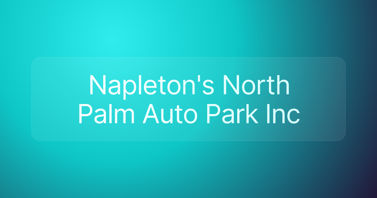 Napleton's North Palm Auto Park Inc