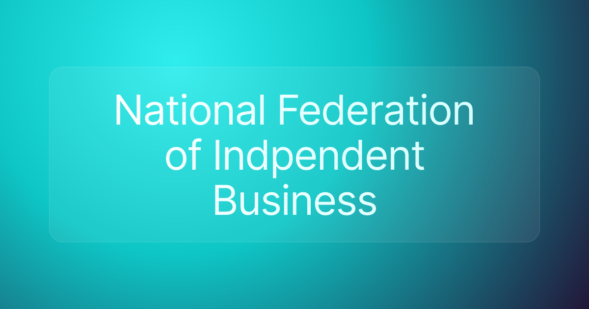 National Federation of Indpendent Business