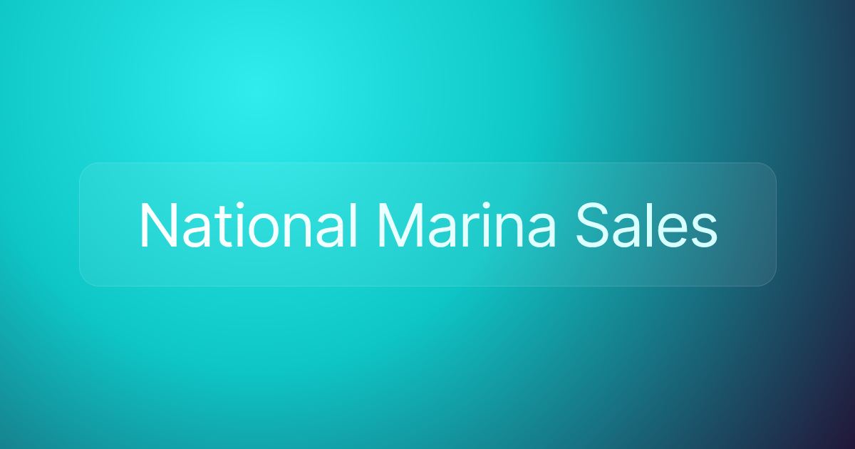 National Marina Sales