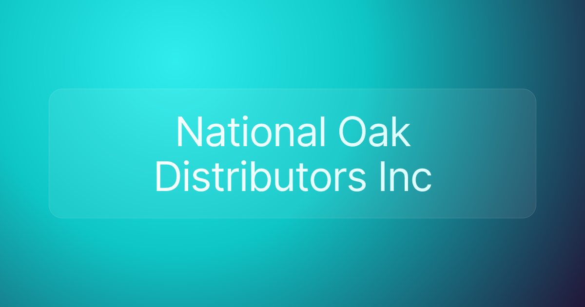 National Oak Distributors Inc