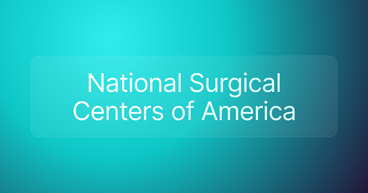 National Surgical Centers of America
