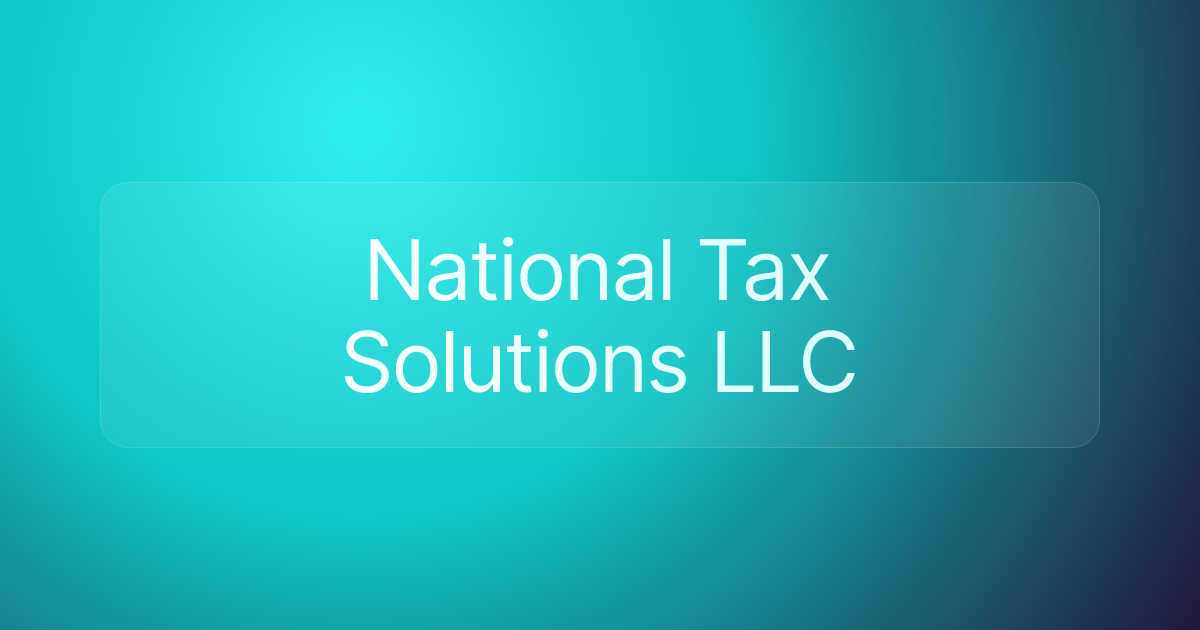 National Tax Solutions LLC