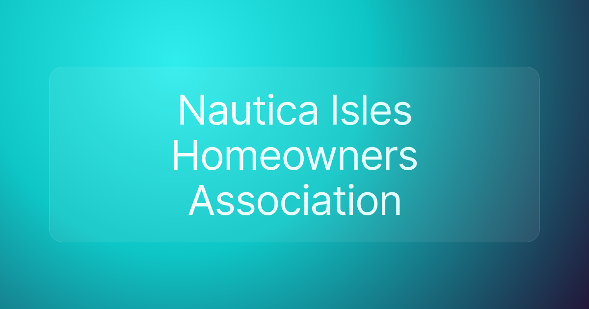 Nautica Isles Homeowners Association