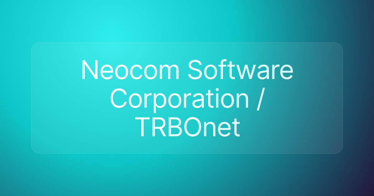 Neocom Software Corporation / TRBOnet