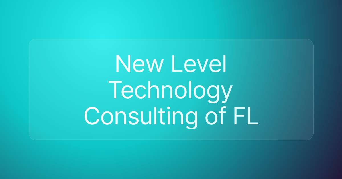 New Level Technology Consulting of FL