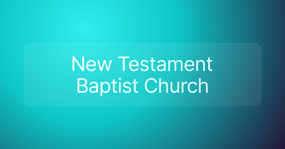 New Testament Baptist Church