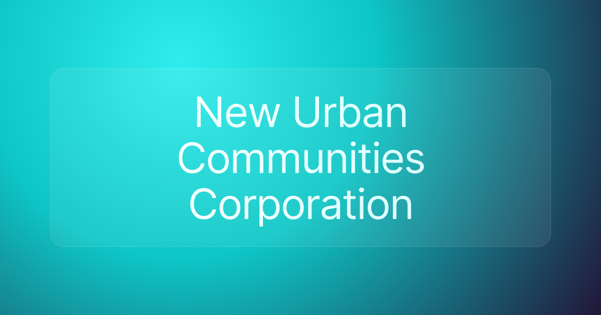 New Urban Communities Corporation