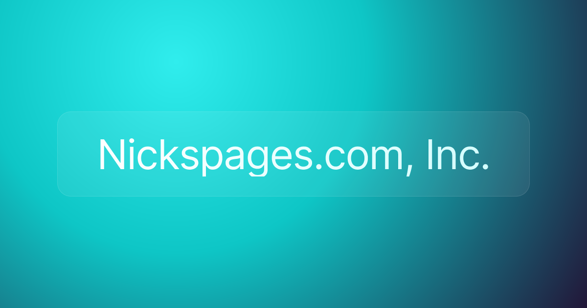 Nickspages.com, Inc.