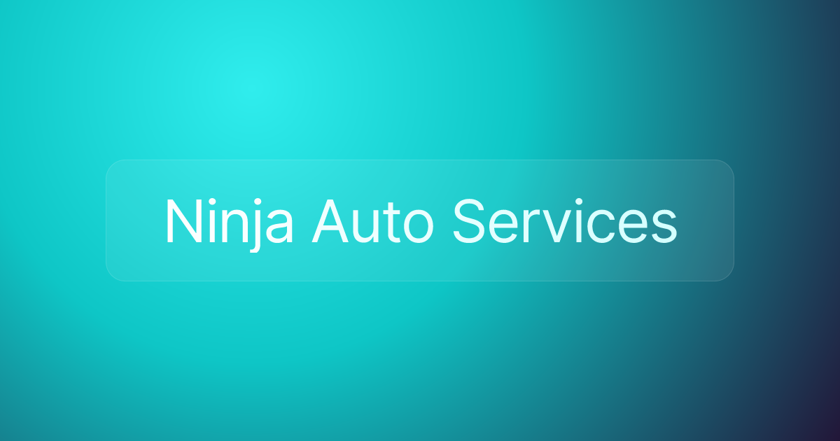 Ninja Auto Services