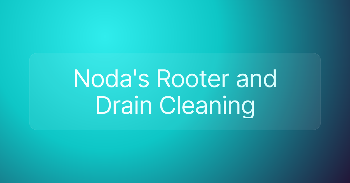 Noda's Rooter and Drain Cleaning