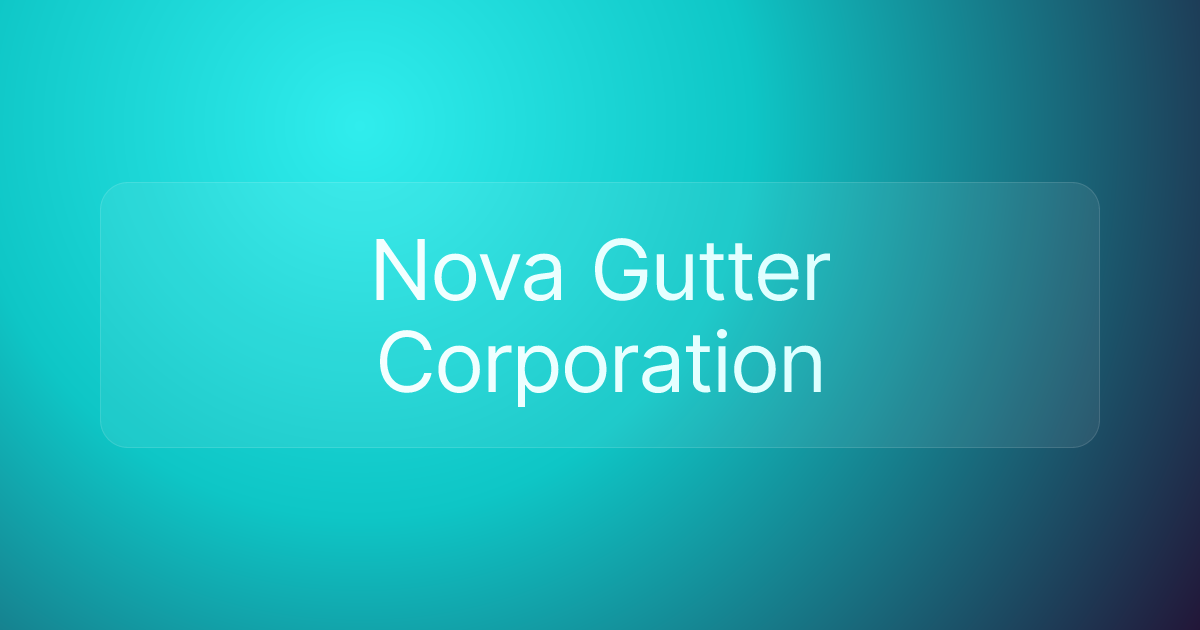 Nova Gutter Corporation