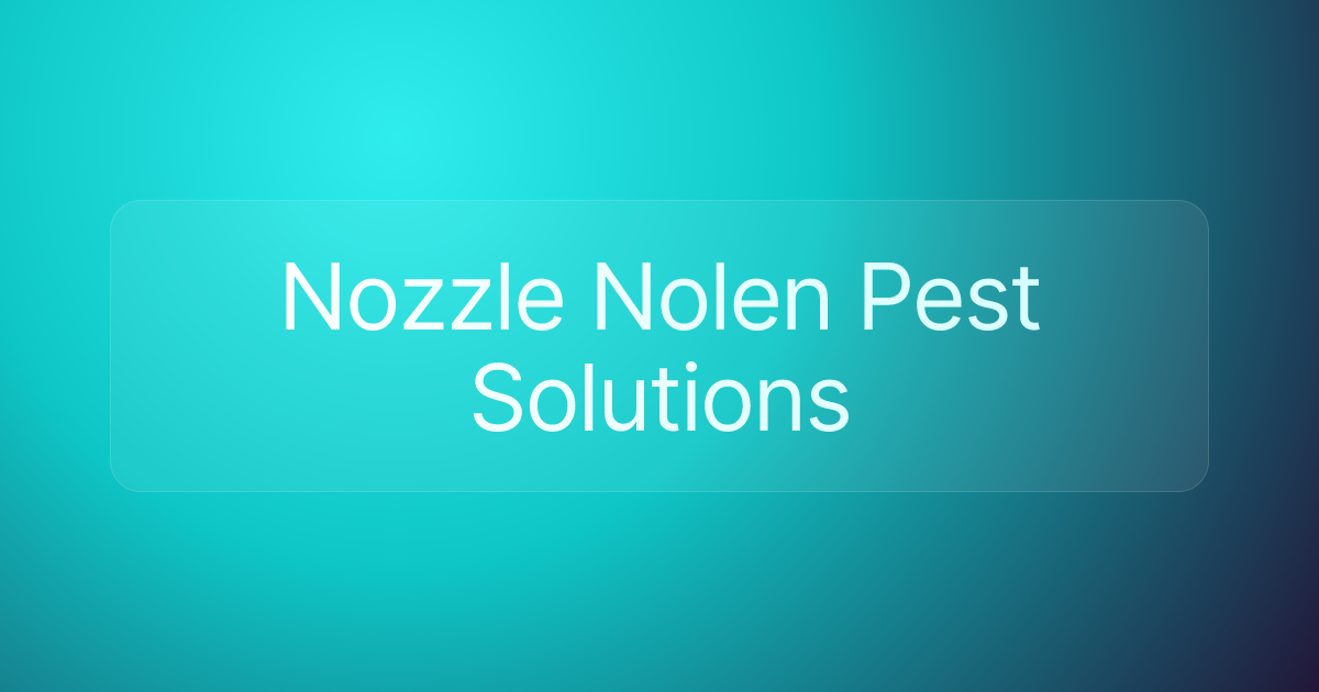 Nozzle Nolen Pest Solutions
