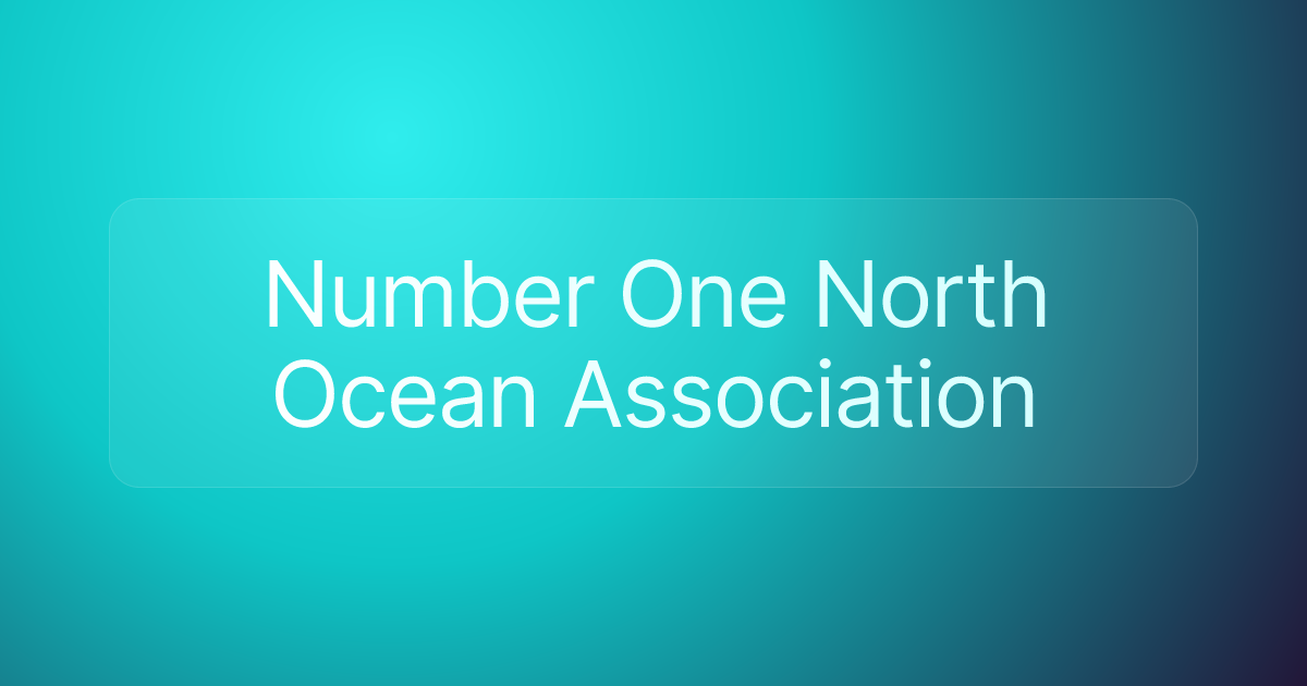 Number One North Ocean Association