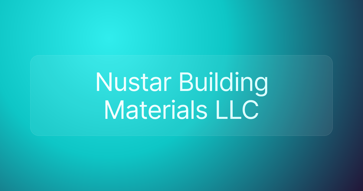 Nustar Building Materials LLC