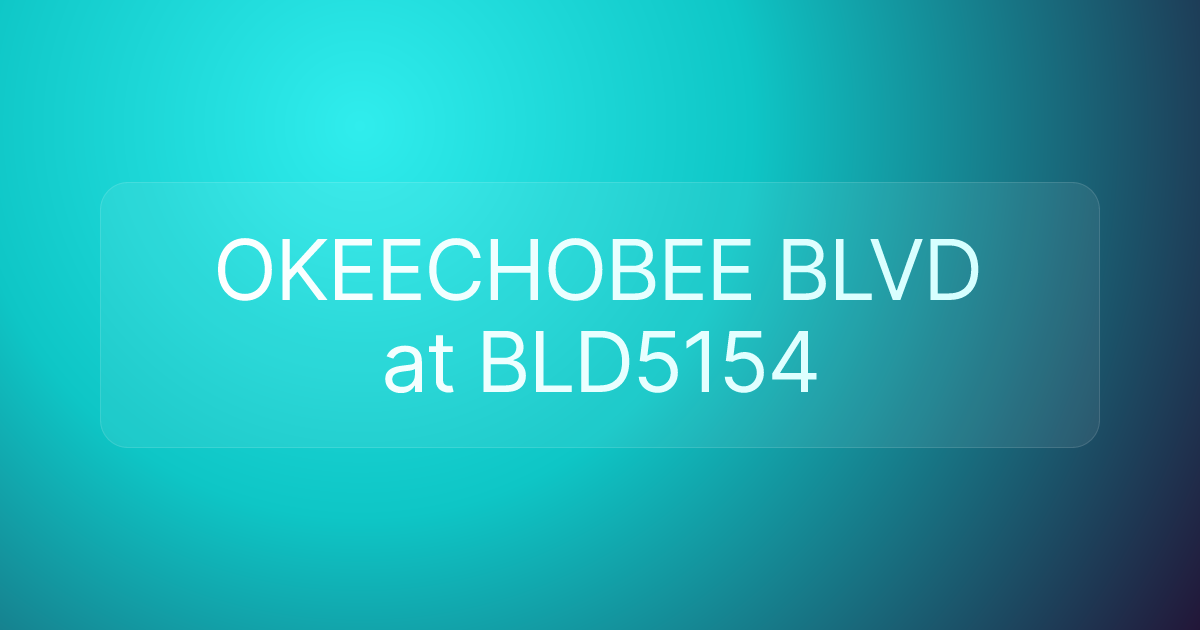 OKEECHOBEE BLVD at BLD5154