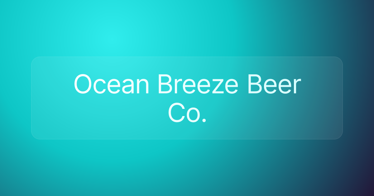 Ocean Breeze Beer Co.