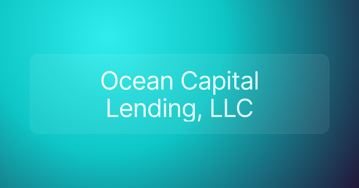 Ocean Capital Lending, LLC
