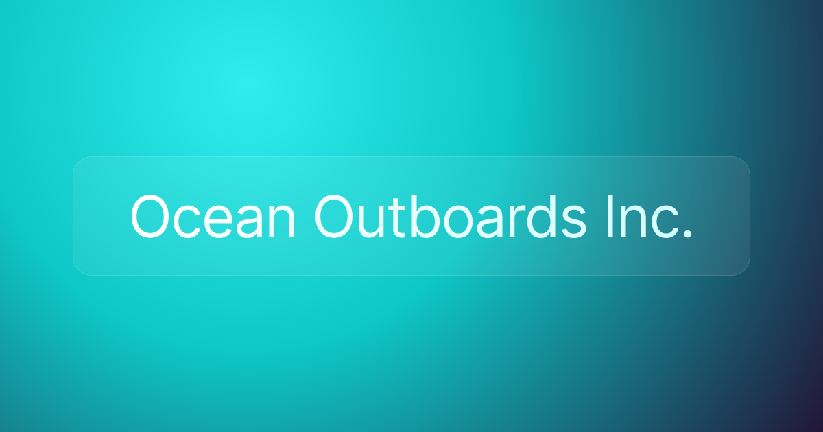 Ocean Outboards Inc.