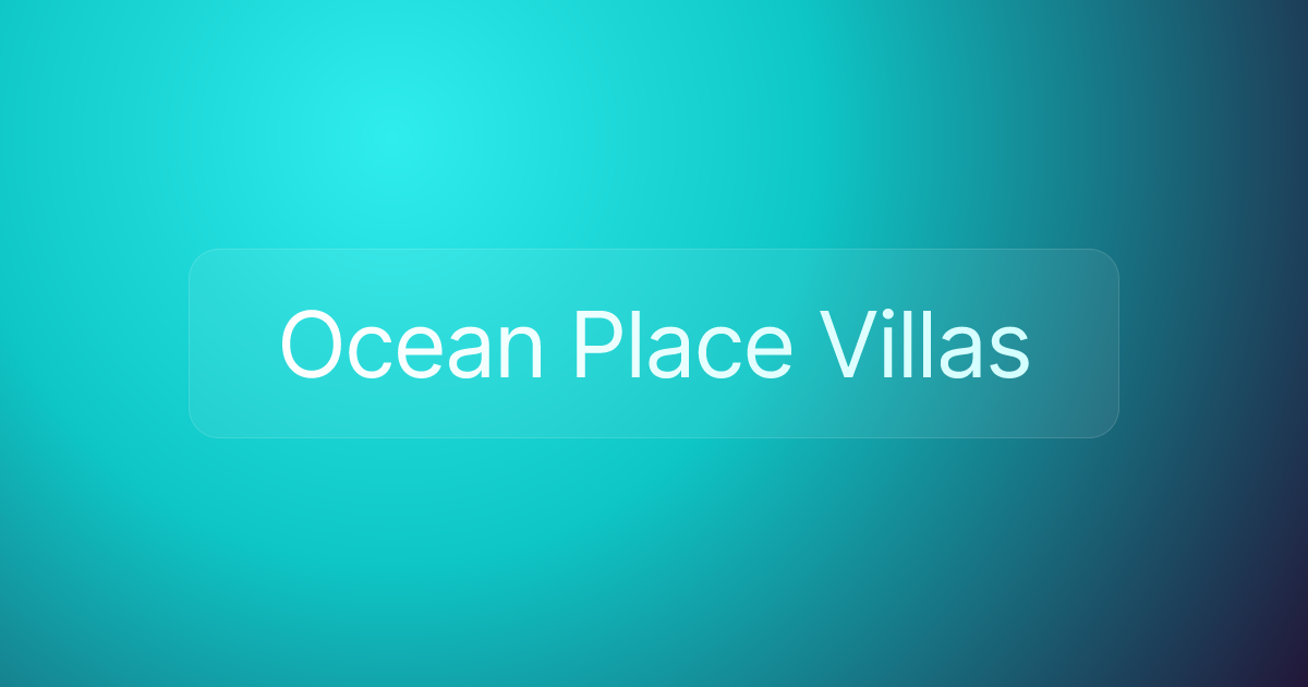 Ocean Place Villas