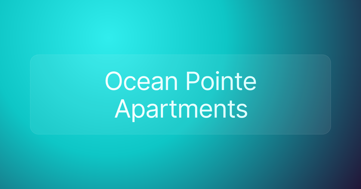 Ocean Pointe Apartments