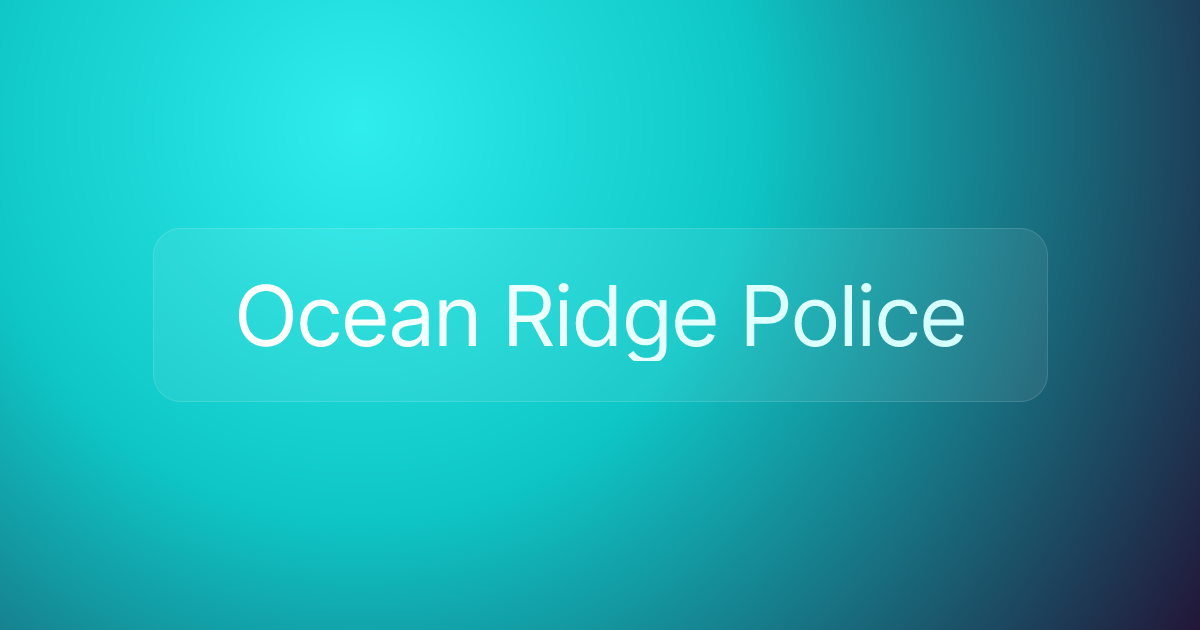 Ocean Ridge Police