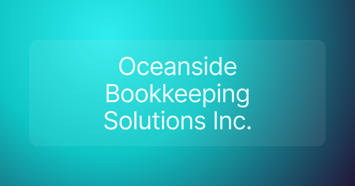 Oceanside Bookkeeping Solutions Inc.
