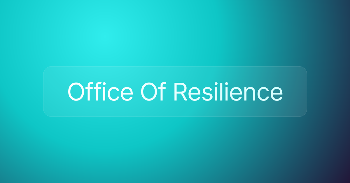 Office Of Resilience