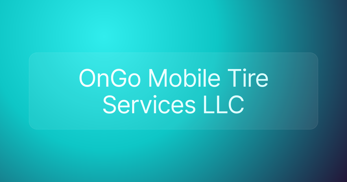 OnGo Mobile Tire Services LLC