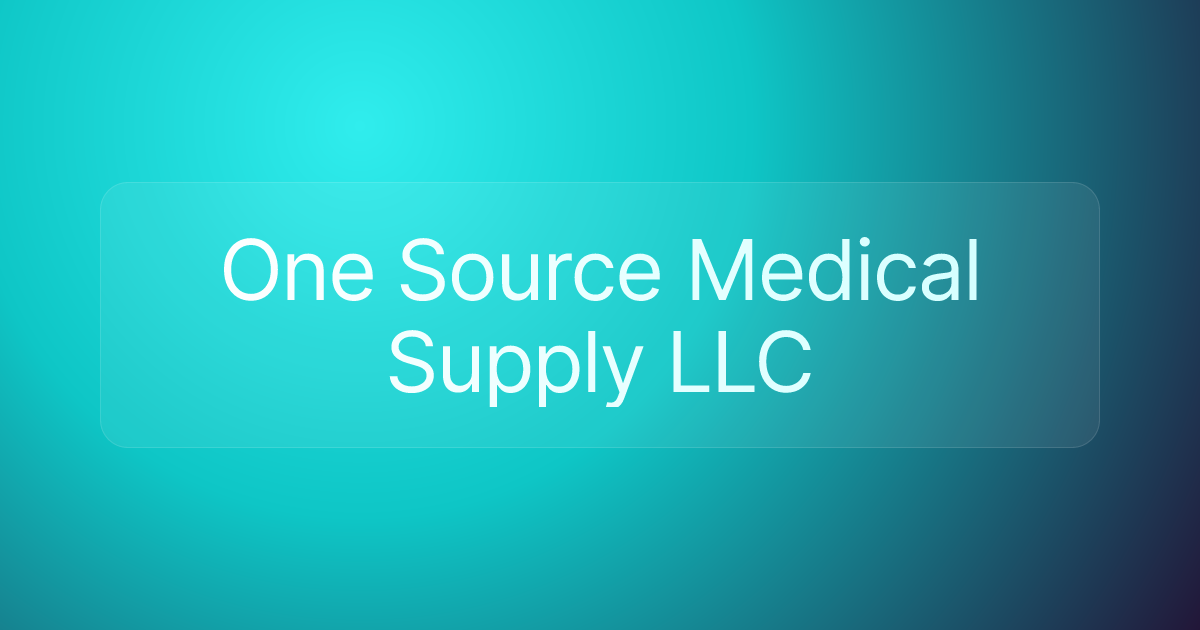 One Source Medical Supply LLC