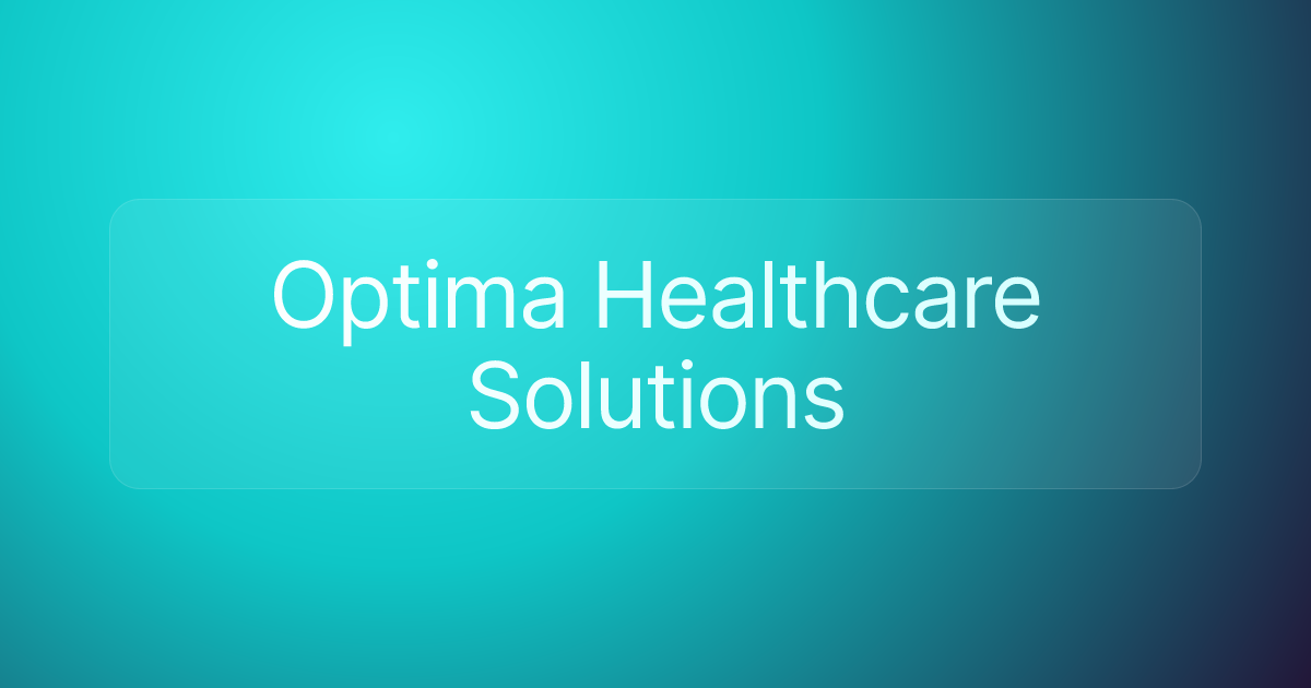 Optima Healthcare Solutions