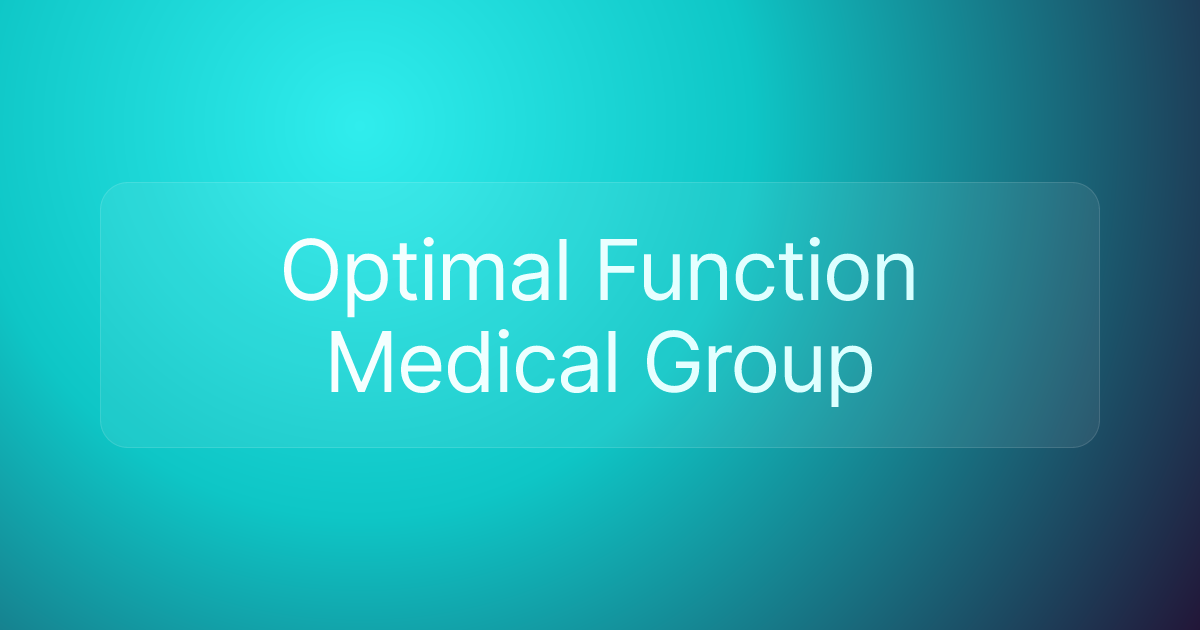 Optimal Function Medical Group