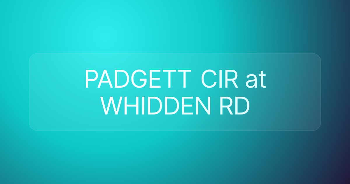 PADGETT CIR at WHIDDEN RD