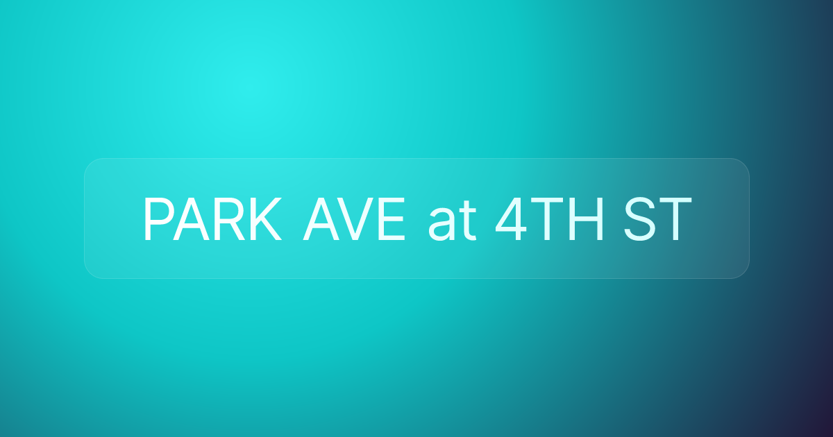 PARK AVE at 4TH ST