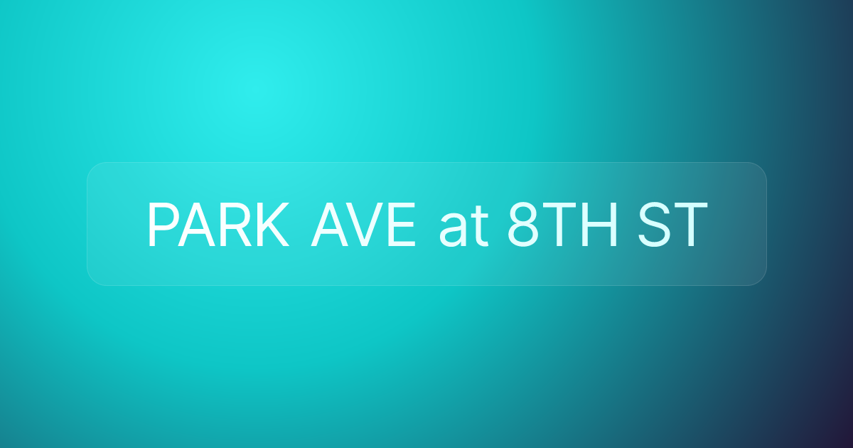 PARK AVE at 8TH ST