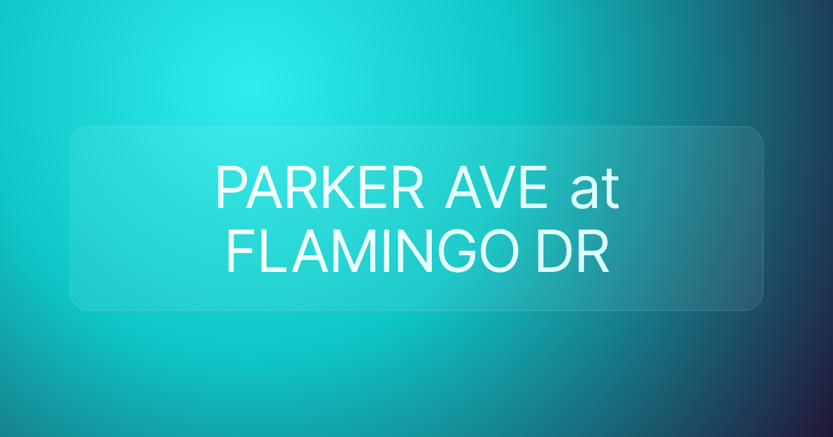 PARKER AVE at FLAMINGO DR