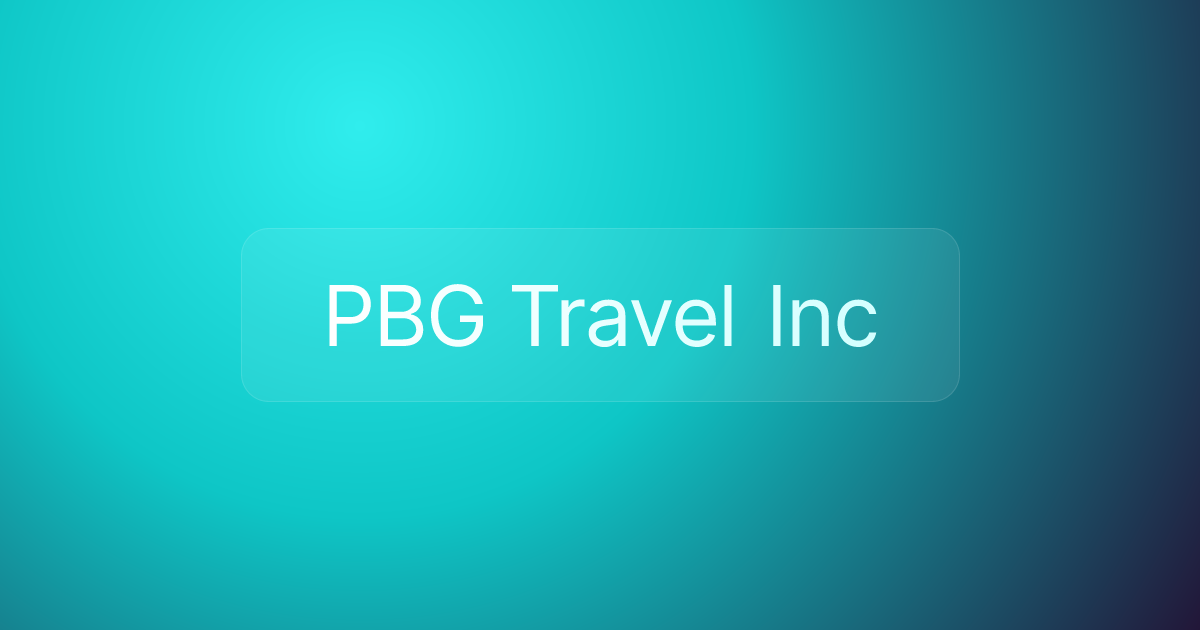PBG Travel Inc