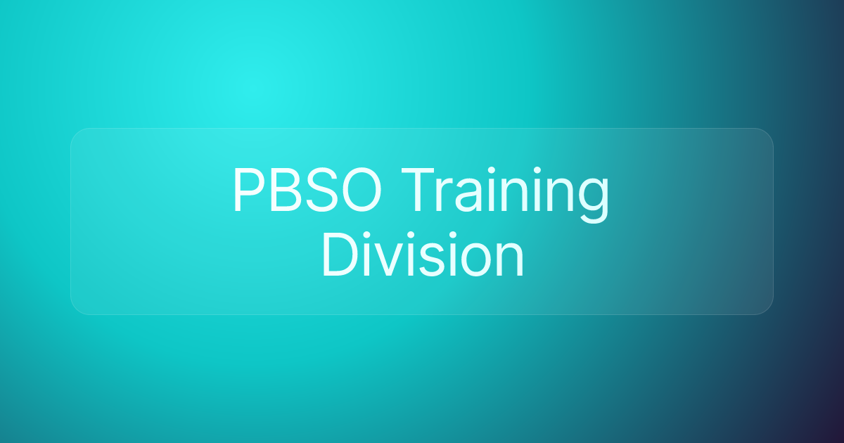 PBSO Training Division