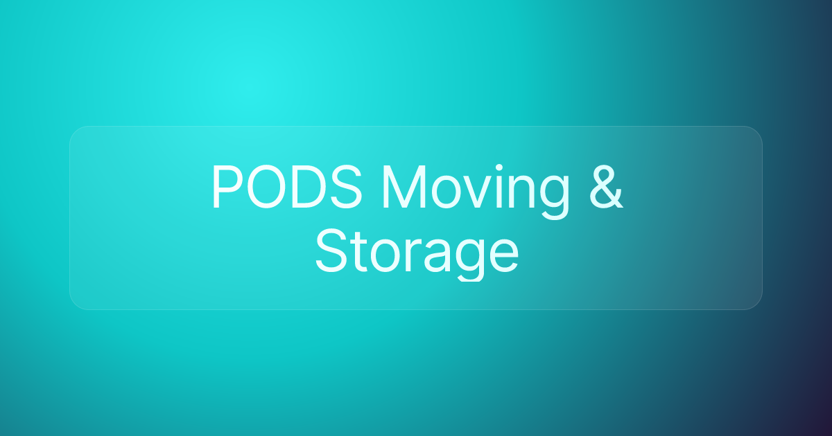 PODS Moving & Storage