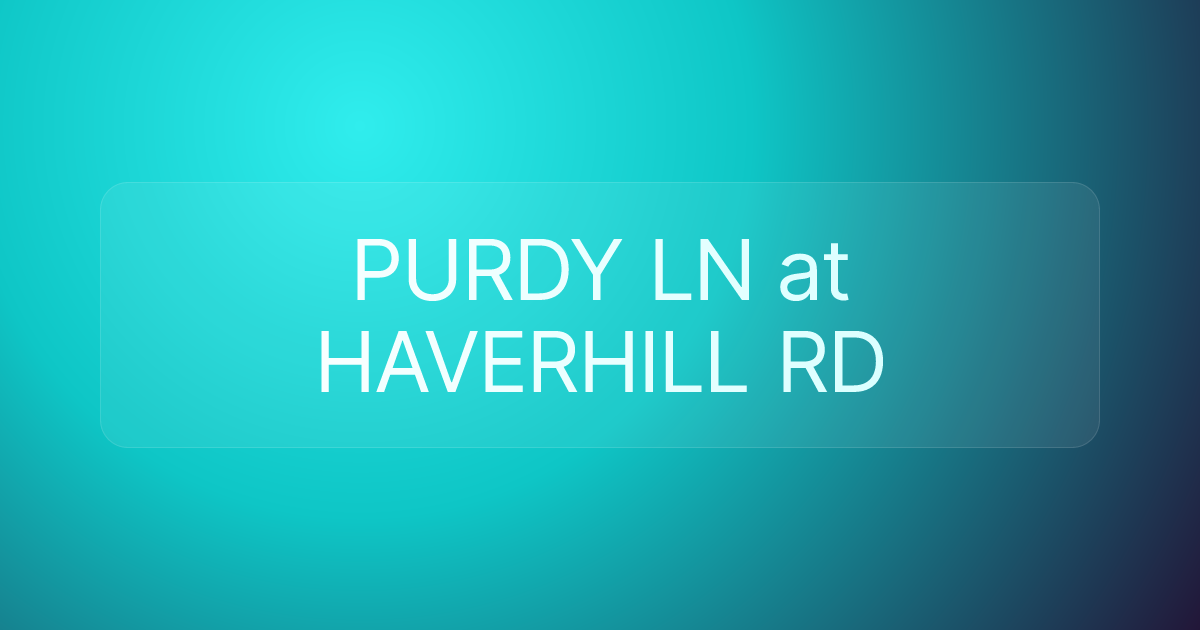 PURDY LN at HAVERHILL RD