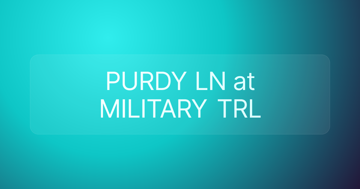 PURDY LN at MILITARY TRL
