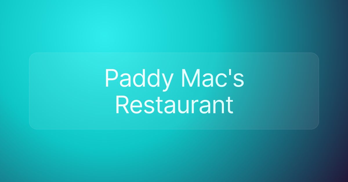 Paddy Mac's Restaurant