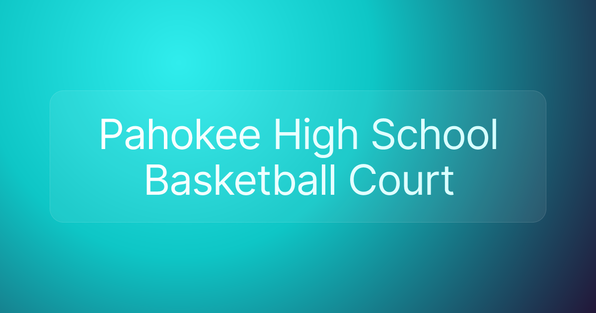 Pahokee High School Basketball Court