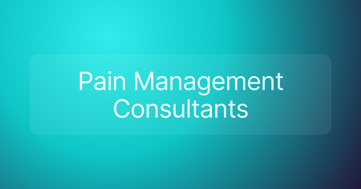Pain Management Consultants