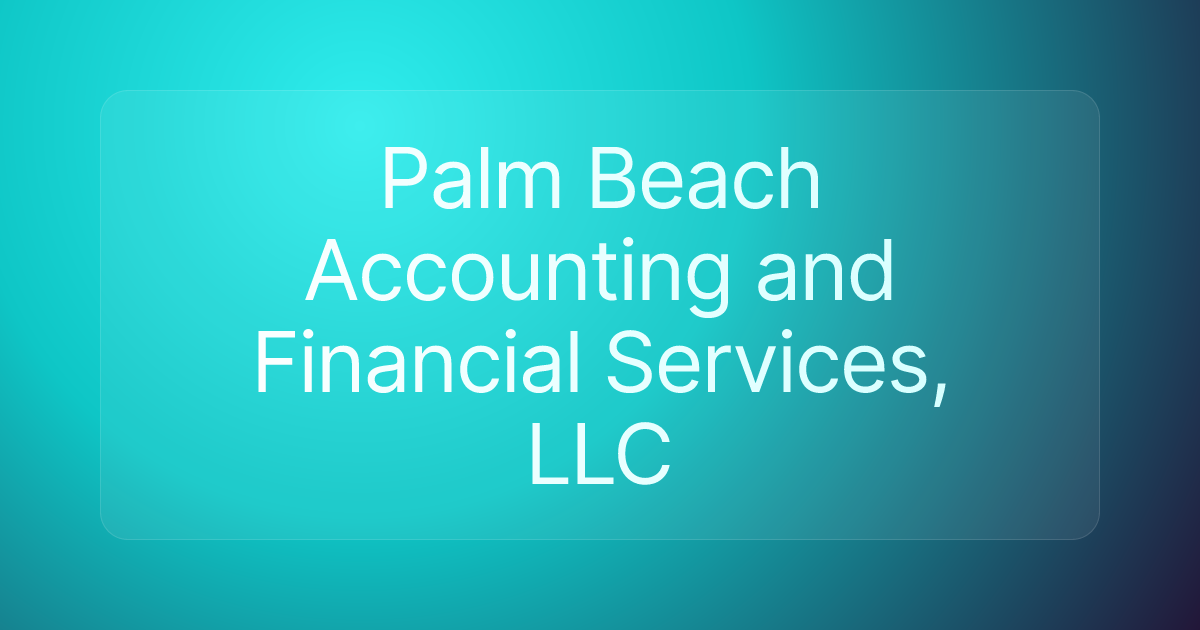 Palm Beach Accounting and Financial Services, LLC