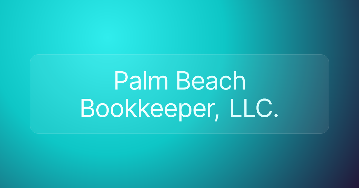 Palm Beach Bookkeeper, LLC.